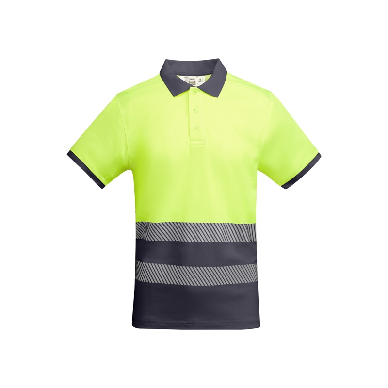 Polo técnico de alta visibilidad en manga corta.