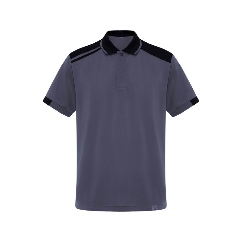 Polo de manga corta antibacteriano con colores combinados.