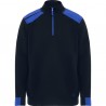 Sudadera de media cremallera y cuello alto en colores combinados