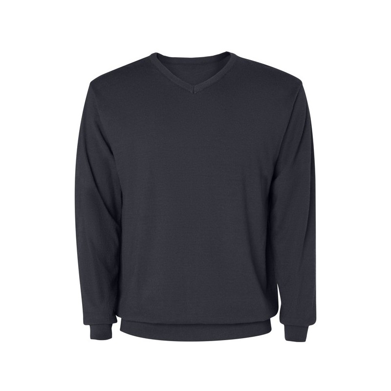 Jersey para hombre con escote de pico en punto fino.